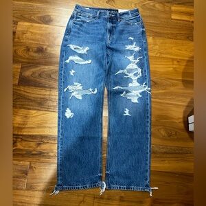 NWT American Eagle Outfitters Ex-Boyfriend Distressed Jeans in Blue